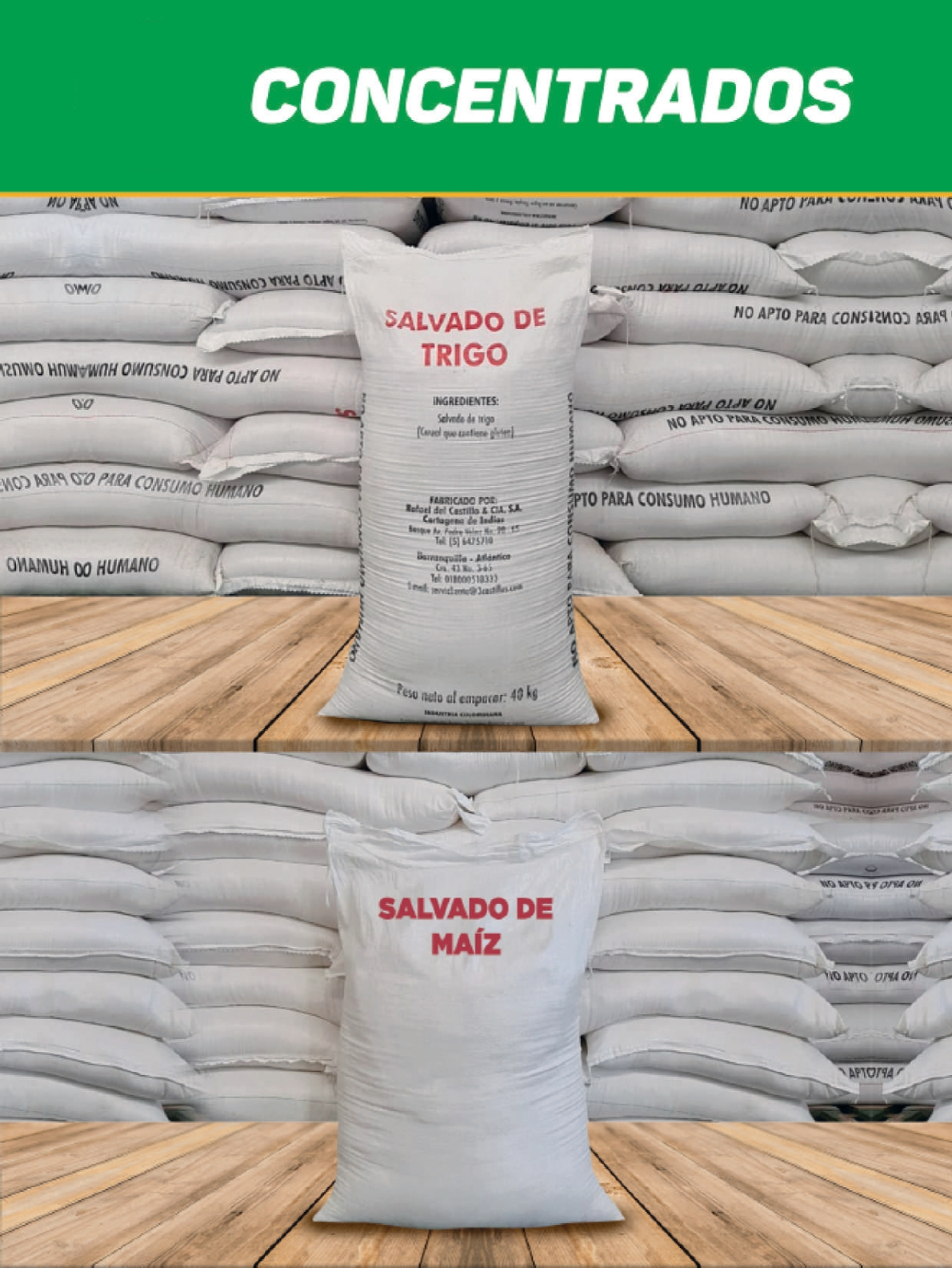 Salvados para alimentación animal