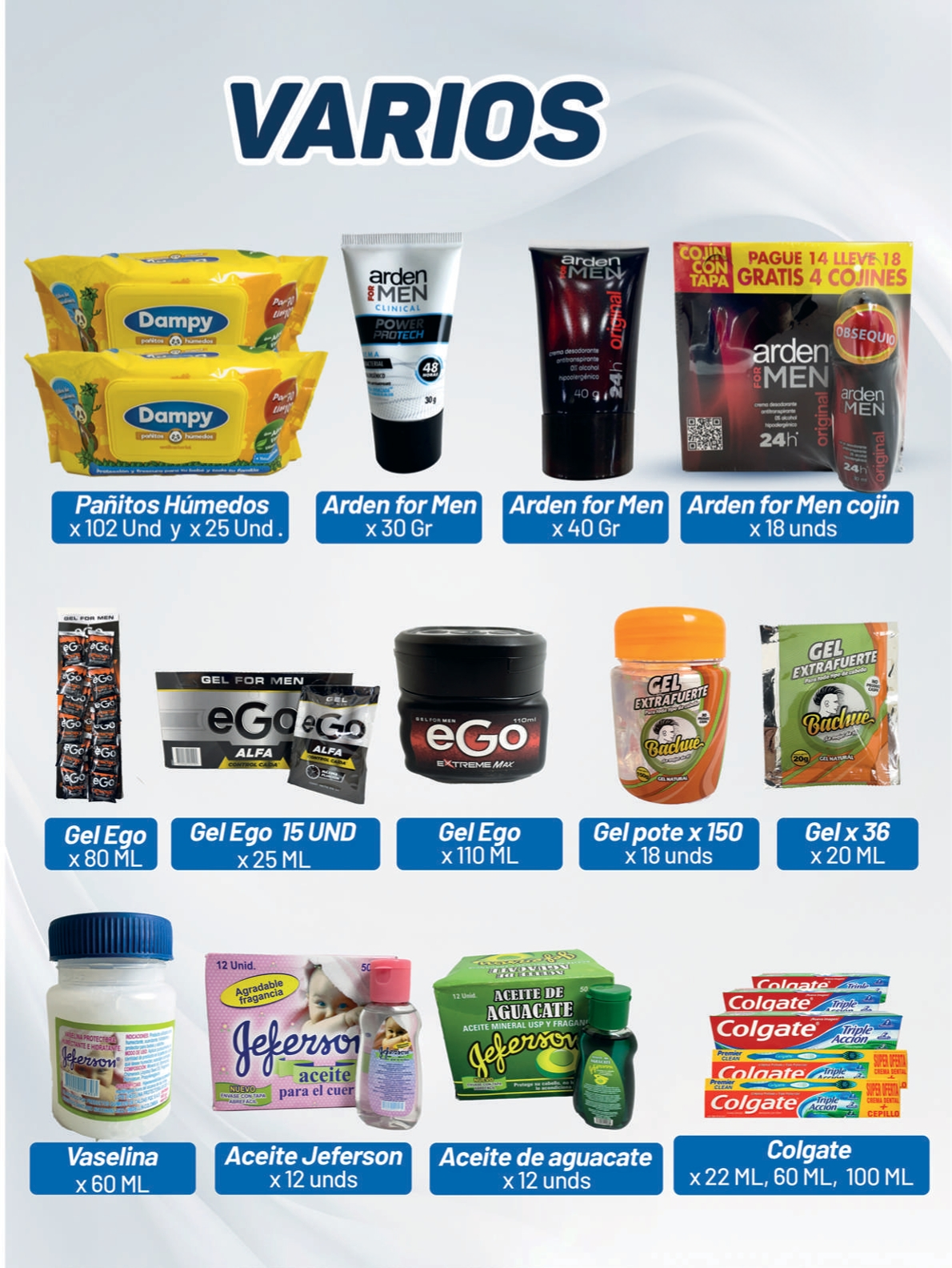 Gel, toallitas y cuidado personal