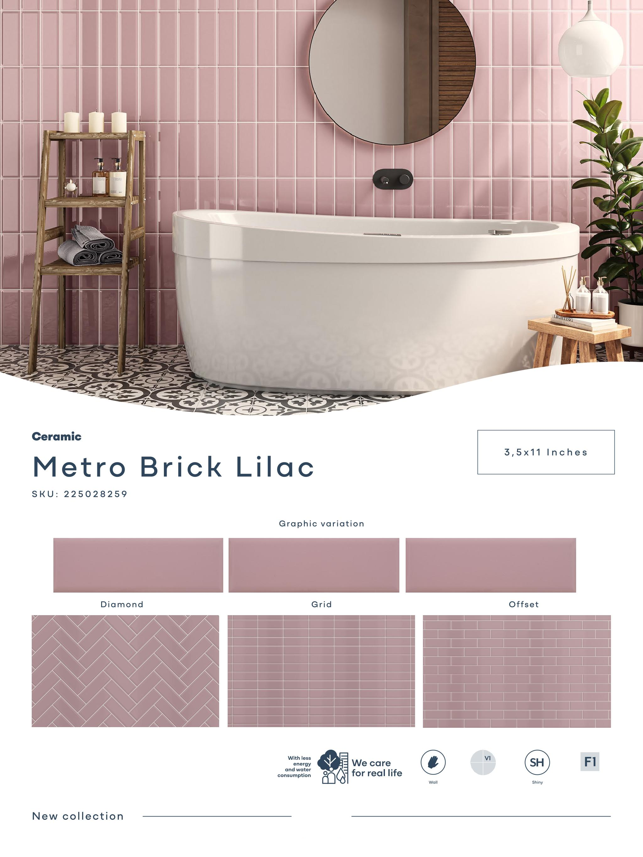 Metro Brick, acabado Lilac