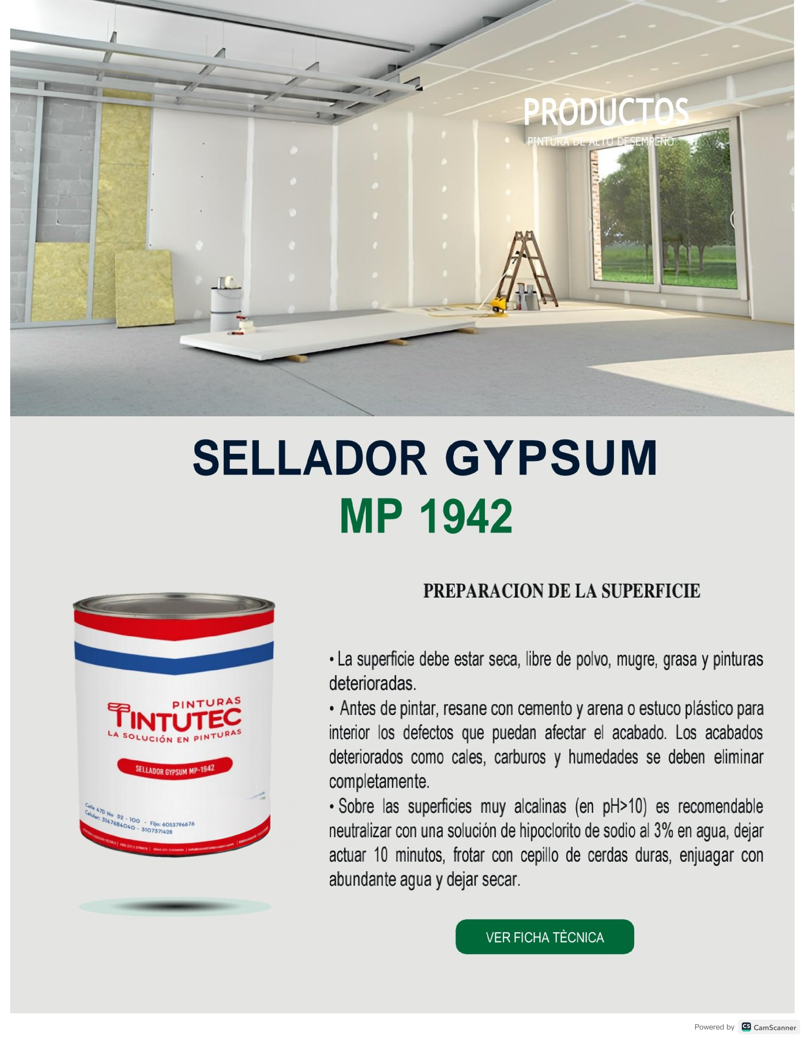 Sellador Gypsum MP 1942 Tintutec