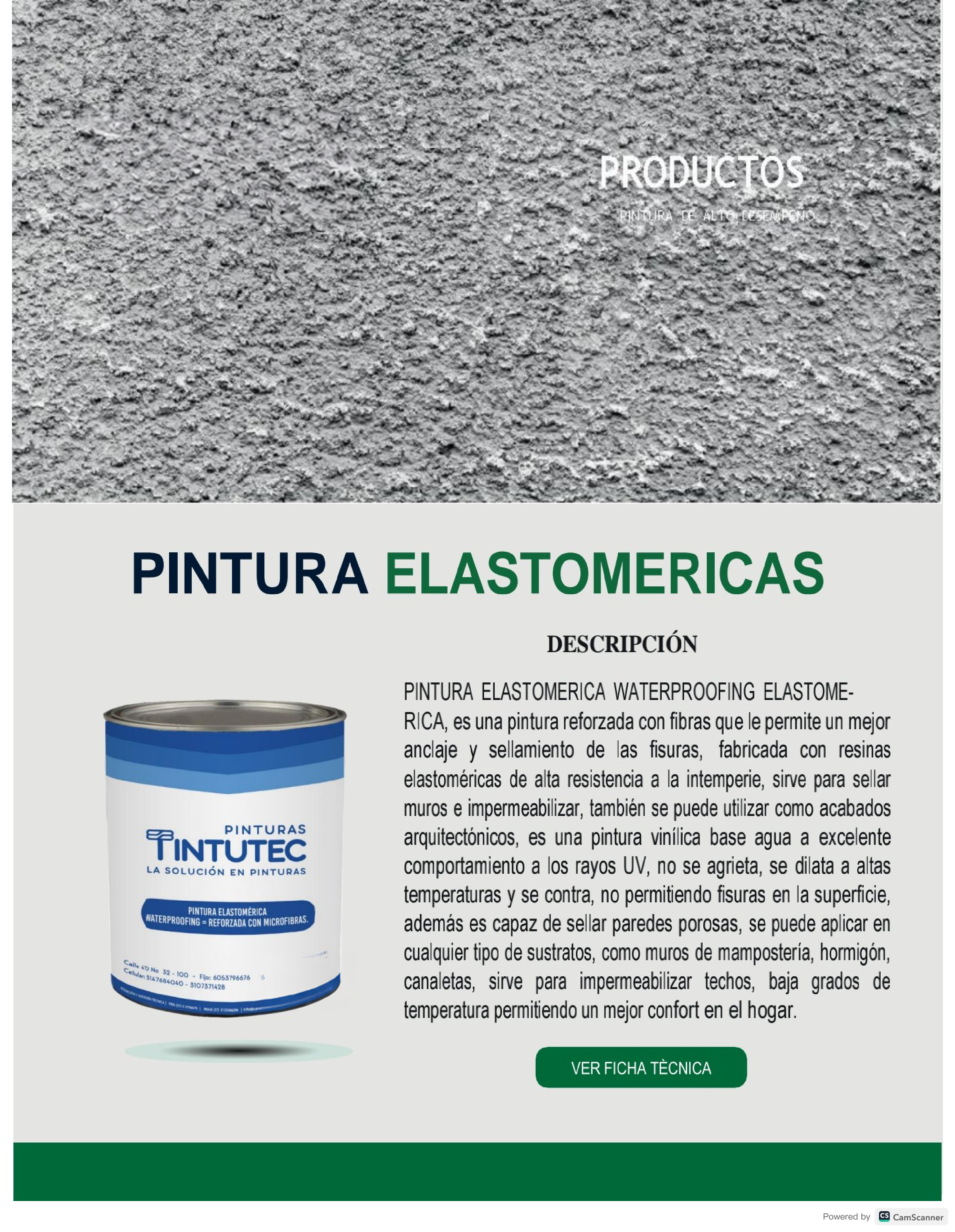 Pintura elastomérica Tintutec